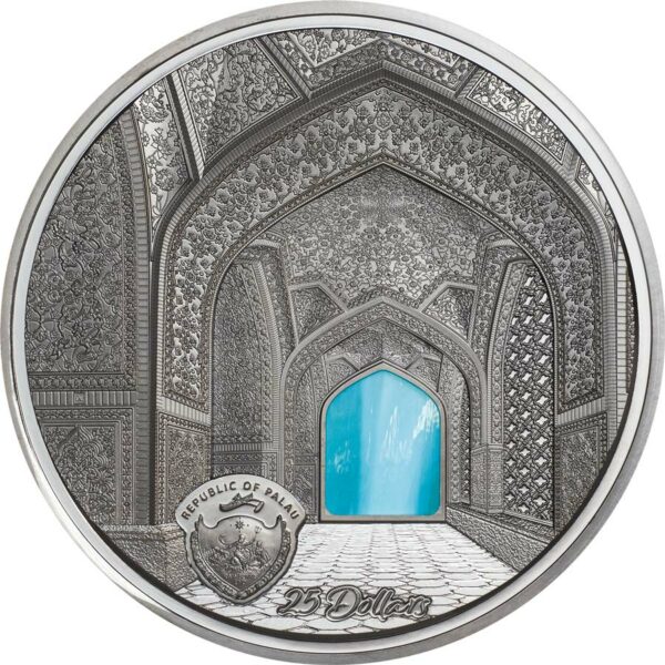 2020 Palau 5 Ounce Tiffany Art Isfahan Black Proof Silver Coin