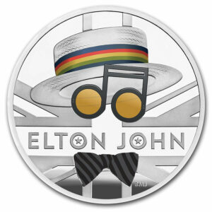 2020 Great Britain 1 Ounce Elton John - Music Legends Silver Proof Coin
