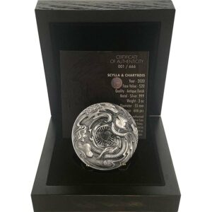 2020 Scylla and Charybdis High Relief Antique Finish Silver Coin