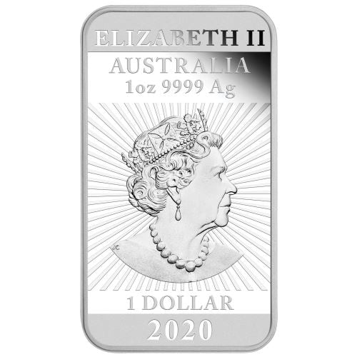 2020 Australia 1 Ounce Dragon Rectangular Silver Coin