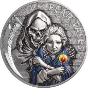 2020 Palau 2 Ounce Fear Tales - Little Match Girl Antique Finish Silver Coin