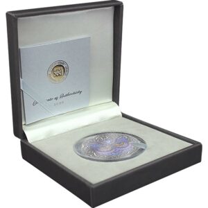 2020 Niue Mandala Art Collection Owl Swarovski Crystal Inset Silver Coin