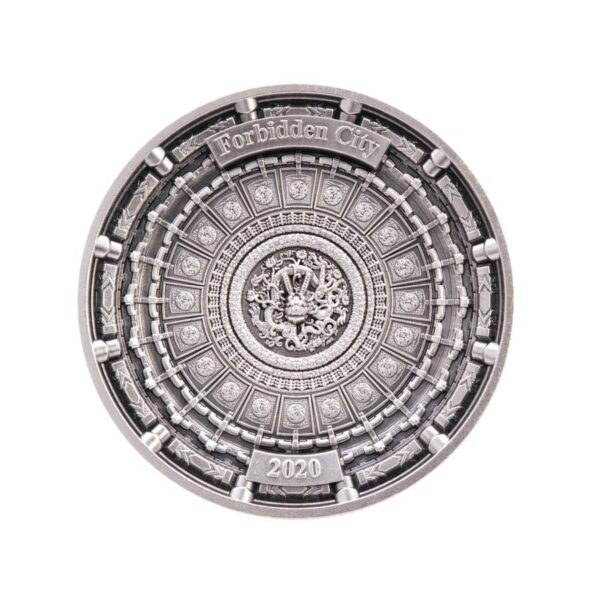 2020 Solomon Islands 100 Gram 4-Layer 600th Anniversary Forbidden City Silver Coin
