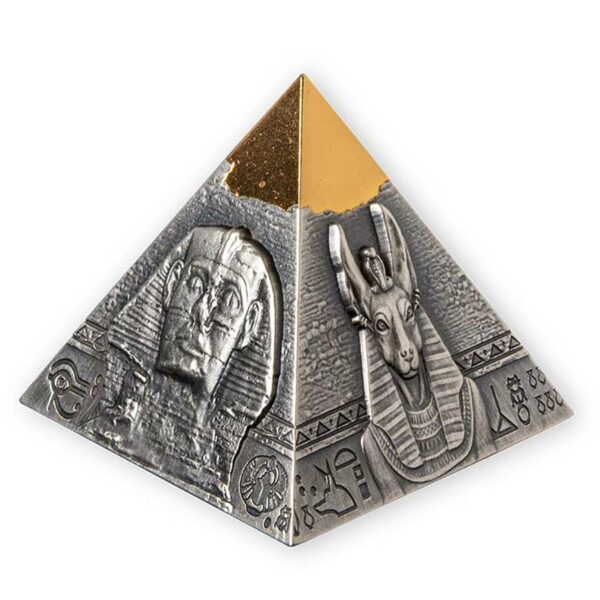 2021 Djibouti 5 Ounce Khafre Pyramid of Giza Shaped Silver Coin
