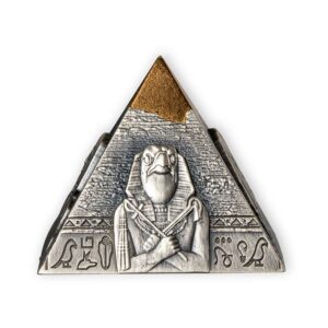 2021 Djibouti 5 Ounce Pyramid of Giza Shaped Silver Coin