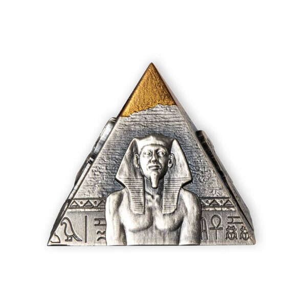 2021 Djibouti Khafre Pyramid of Giza Shaped Silver Coin