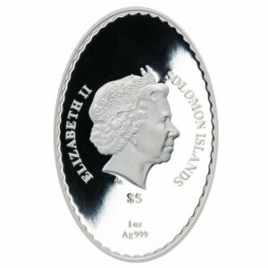 2021 Solomon Islands 1 Ounce Matryoshka Doll "Snow Maiden" Silver Coin