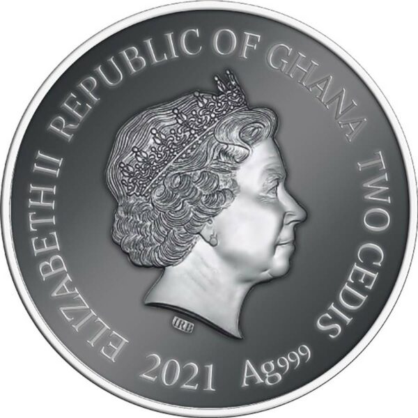 2021 Ghana 1/2 Ounce Year of the Ox .999 Silver Proof Coin