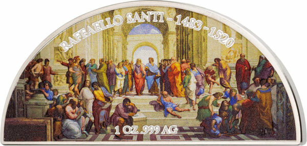 2020 Raffaello Sanzio da Urbino School of Athens Silver Coin