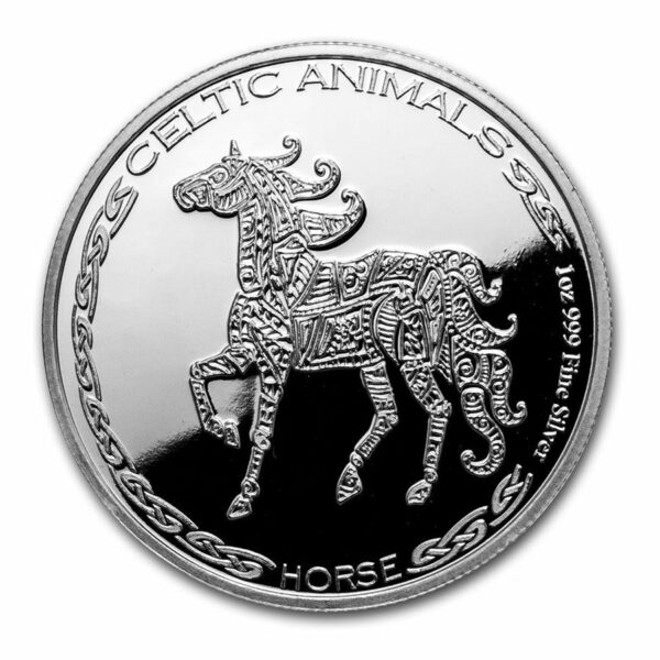 2020 Chad 1 Ounce Celtic Animals Horse BU Silver Coin