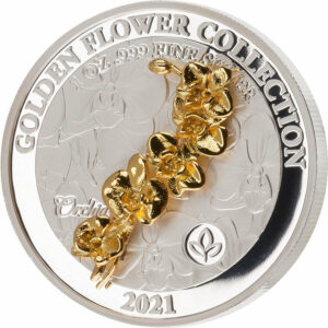 2021 Samoa 1 Ounce Golden Flower Collection - Orchid Silver Proof Coin