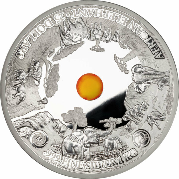 2019 Samoa 1 Kilogram Mastersize Elephant 20th Anniversary Commemorative Silver Coin