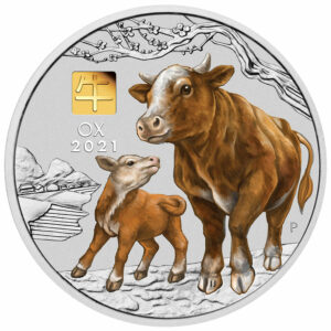 2021 Australia 1 Kilogram Year of the Ox Colored Gold Privy Silver Coin