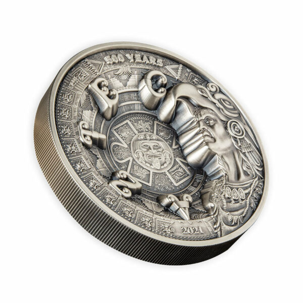 2021 Samoa Aztec Empire Multilayer Ultra High Relief Silver Coin