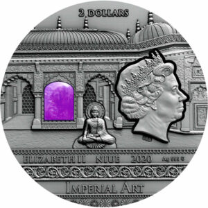 2020 Niue 2 Ounce Imperial Art India High Relief Antique Finish Silver Coin
