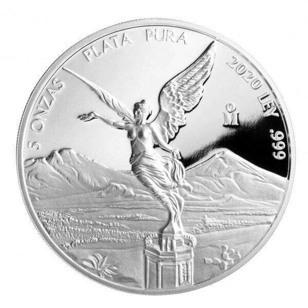 2020 Mexico 5 Ounce Libertad Proof .999 Silver Coin