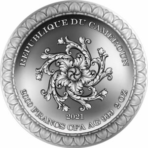 2021 Cameroon 2 Ounce Fortuna Celestial Beauty High Relief Silver Coin
