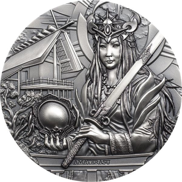 2021 Cook Islands 3 Ounce Amaterasu Goddess of the Sun & Universe Silver Coin