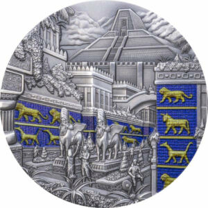 2021 Palau 2 Ounce Babylon Lost Civilizations Ultra High Relief Antique Finish Silver Coin