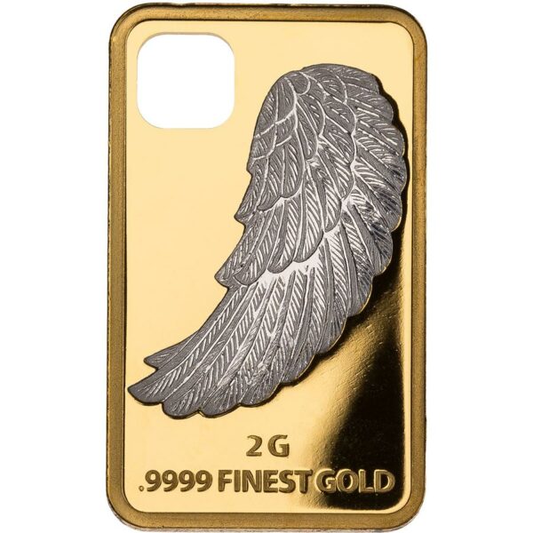 2020 Solomon Islands 2 Gram Angel's Wing .9999 Gold Coin Pendant