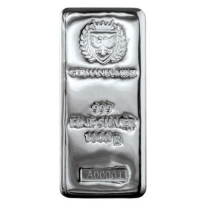 Germania 1 Kilogram .999 Silver Cast Bar