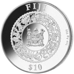 2022 Fiji 1 Ounce Year of the Tiger Gold Plated Silver Proof Coin