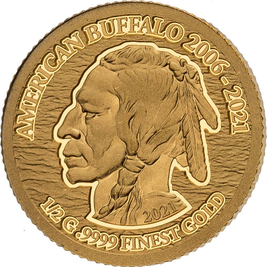 2021 Solomon Islands 4 X 1/2 Gram Smart Collection American Buffalo Gold Coins