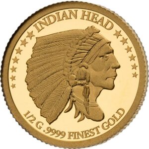 2021 Solomon Islands 4 X 1/2 Gram Smart Collection American Indian Head Gold Proof Coin