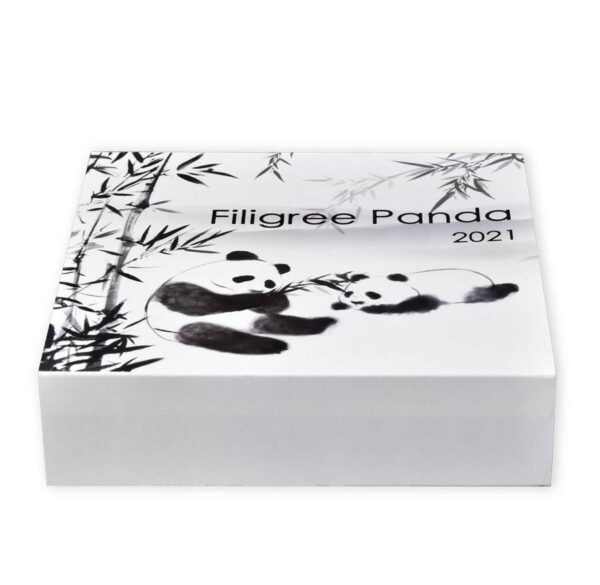 2021 Filigree Pandas Proof-Like Silver Coin