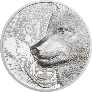 2021 Mongolia 1 Ounce Mystic Wolf Ultra High Relief Silver Proof Coin
