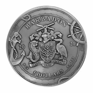 2021 Barbados 3 Ounce Ferdinand Magellan Silver Coin