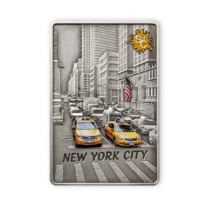 2021 Samoa 2 Ounce New York City Edition Splash of Color Silver Coin