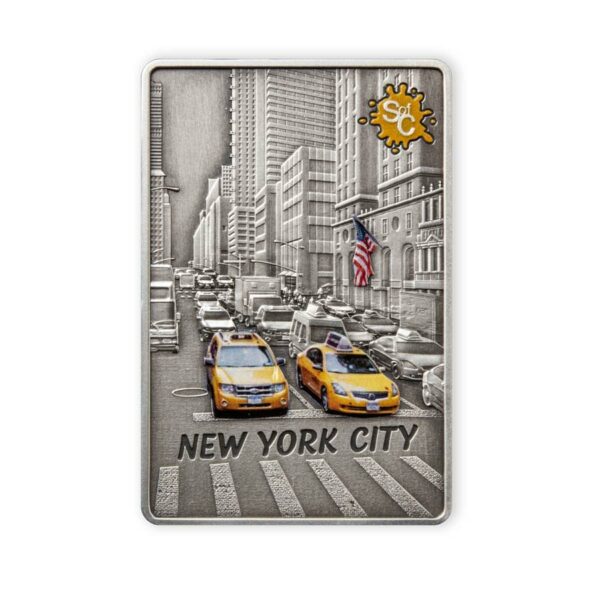 2021 Samoa New York City Edition Splash of Color Silver Coin