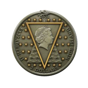 2021 Niue 2 Ounce Nicolas Flamel - Philosopher's Stone High Relief Silver Coin