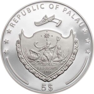 2021 Palau 1 Ounce Hand of Hamsa Color Silver Coin