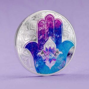 2021 Palau 1 Ounce Hand of Hamsa Silver Proof Coin
