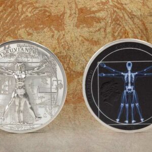 2021 Cook Islands 1 Ounce X-Ray Vitruvian Man Silver Proof Coin