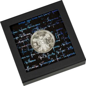 Vitruvian Man X-Ray High Relief Silver Proof Coin