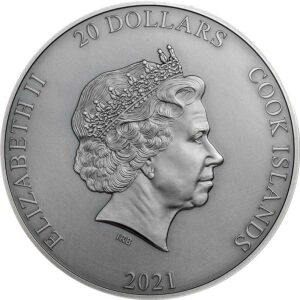 2021 Cook Islands 3 Ounce Titan Cronus Ultra High Relief Silver Coin