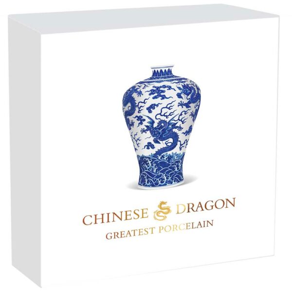 Chinese Dragon Vase Silver Coin