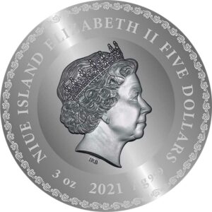 2021 Niue 3 Ounce Amaterasu Goddess of the Sun High Relief Silver Coin