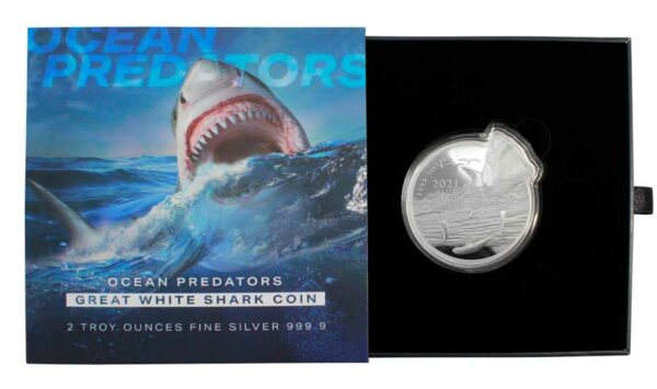 Ocean Predators - Great White Shark Silver Coin