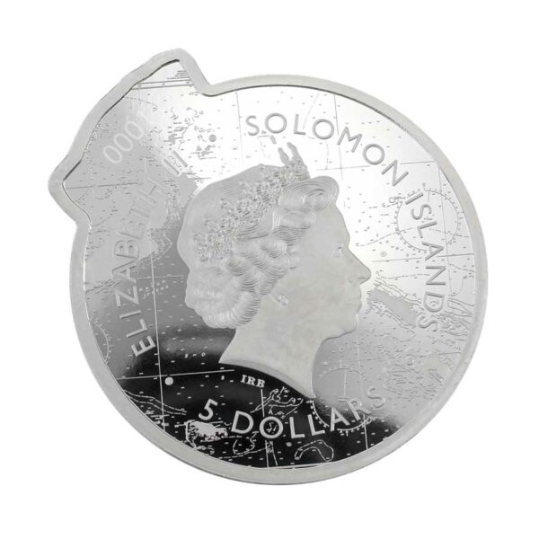 2021 Solomon Islands 2 Ounce Ocean Predators - Great White Shark Silver Coin
