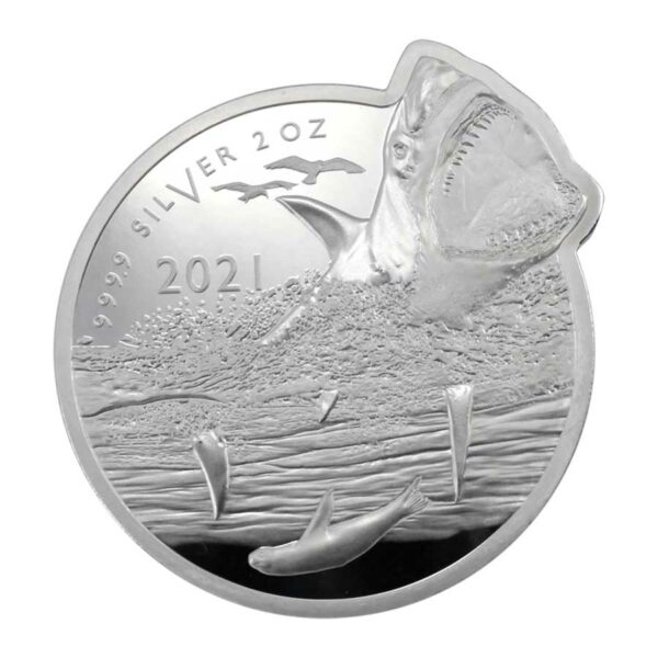 2021 Solomon Islands 2 Ounce Ocean Predators - Great White Shark Proof-like Silver Coin