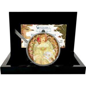 Reverie by Alphonse Mucha Micropuzzle Treasures Silver Coin