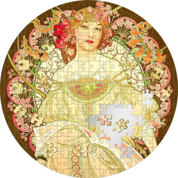 2021 Palau 3 Ounce Reverie by Mucha Micropuzzle Treasures Silver Coin