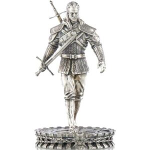2021 Niue 5 Ounce Witcher Geralt of Rivia White Wolf Figurine Silver Coin