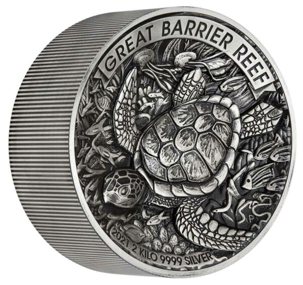 2021 Australia 2 Kilogram Great Barrier Reef Silver Coin