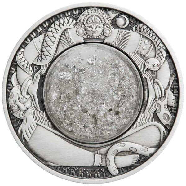 2021 Tuvalu 2 Ounce Tears of the Moon Antiqued Silver Coin