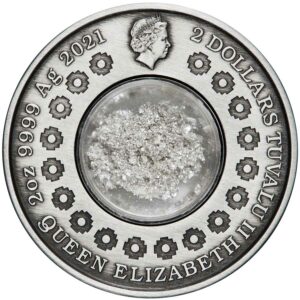 2021 Tuvalu 2 Ounce Mama Quilla Tears of the Moon Antiqued Silver Coin